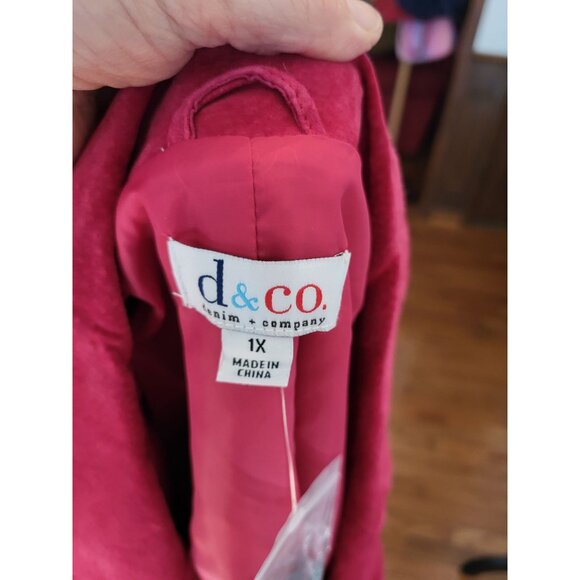 NWT Red Suede Blazer D & Co. 1X Christmas Festive Holiday Chic Party Western - Picture 10 of 10